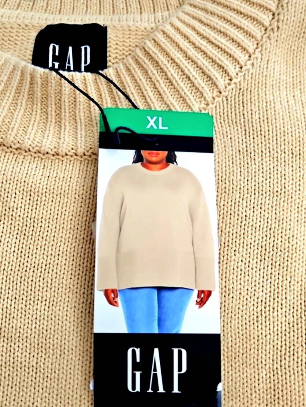 GAP Tan Crewneck Sweater 100% Cotton